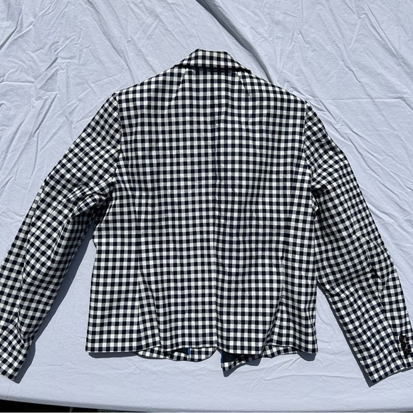 J Crew Navy Gingham Print Checkered Blazer Size XXL 0049 - Picture 8 of 9